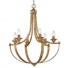  0815-6 HG - Victoria 6-Light Chandelier in Heirloom Gold